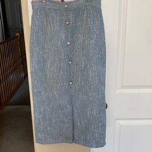 Shein Slate Blue Tweed Straight Skirt Size M
